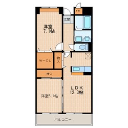 愛野駅 徒歩2分 5階の物件間取画像